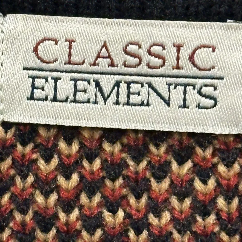 Sears Vintage Classic Elements NWT Black Floral Knit Cardigan Sweater - Picture 6 of 12